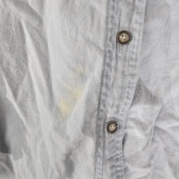 READ Vintage Mystic Blues Button Up Shirt Womens 20W Plus Long Sleeve Denim 90s - Picture 7 of 9